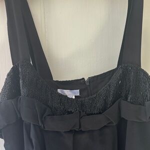 Vera Wang Black Beaded Cocktail Dress Sz 12